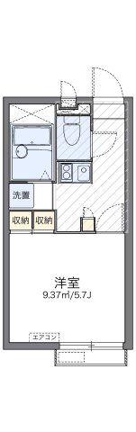 レオパレス時Ⅱの間取り画像