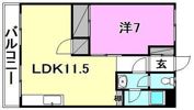 尾崎マンションの間取り画像