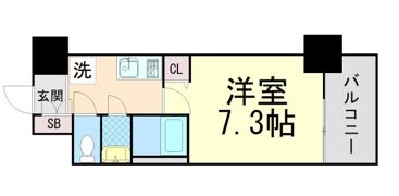 セオリー神戸クレールの間取り画像