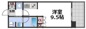CITY SPIRE難波WESTの間取り画像