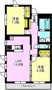 プレミアムツイン高崎 弐番館の間取り画像