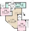 グランドール豪徳寺Vの間取り画像