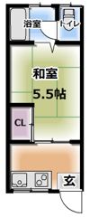 月出ハイツの間取り画像