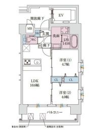スプランディッド玉造DUEの間取り画像