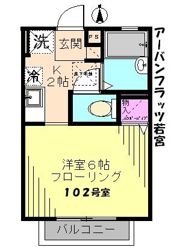 アーバンフラッツ若宮(アーバンフラッツワカミヤ)の間取り画像