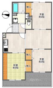 サニーハイツ高台 A棟の間取り画像