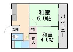 荒木グリーンコーポの間取り画像