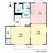 サザンクロス出水 C棟 Cの間取り画像