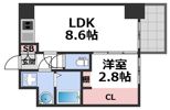 フロンティアタワー九条Iの間取り画像
