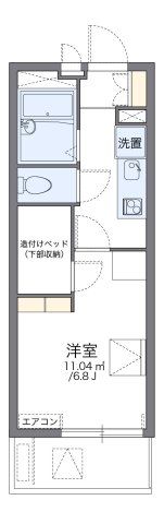 レオパレスセジュール高槻の間取り画像