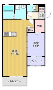 オマージュKTKの間取り画像