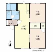 ディアス三川 A棟の間取り画像