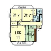サンビレッジ平成C棟の間取り画像