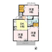 ラ・プランタン Bの間取り画像