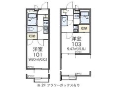 レオパレス西竹の間取り画像