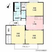 バリュージュ上諏訪Bの間取り画像