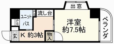 第55東白島ビルの間取り画像