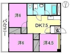 イーストレジデンス大和の間取り画像