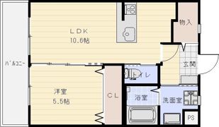カフェ プレッシオンの間取り画像
