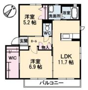 グレースメゾン湊 H棟の間取り画像