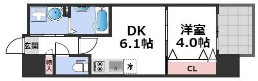 エステムコート難波Ⅲラグースの間取り画像
