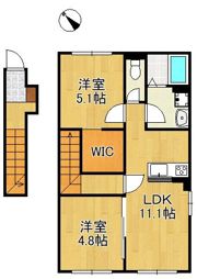 仮）北九州市八幡西区則松7丁目アパート新築工事の間取り画像