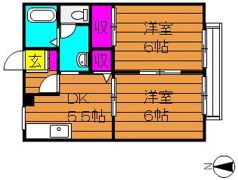 ブロードビューⅡの間取り画像