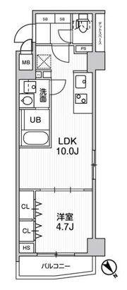 S－RESIDENCE目黒大岡山bresaの間取り画像