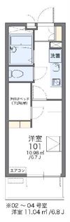 レオパレスシンシア デュークの間取り画像