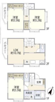 富士見市関沢2丁目の間取り画像