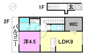 EARL’S COURT北条3 Bの間取り画像