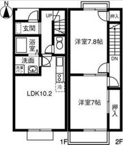 DUPLEX イトーⅡ Aの間取り画像