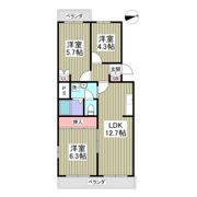 春日部ハウス1号棟の間取り画像