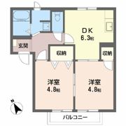 フレグランスB棟の間取り画像