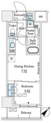 パークアクシス横浜伊勢佐木町通りの間取り画像