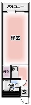 まるきハイツ東大利の間取り画像