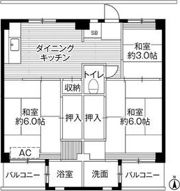 ビレッジハウス寺尾2号棟の間取り画像