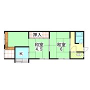 村田大庭町連棟平屋の間取り画像