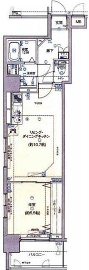 ロメック勝どき(ロメックカチドキ)の間取り画像