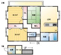 パレYK稲荷町の間取り画像