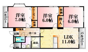 ベルコートⅠの間取り画像