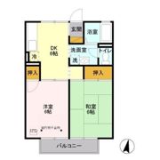 コーポ栗谷津の間取り画像