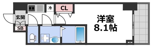 S-RESIDENCE阿波座Westの間取り画像