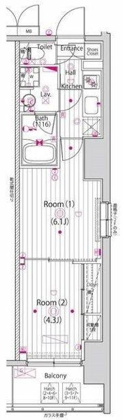 ガーラ横濱関内グランドステージの間取り画像