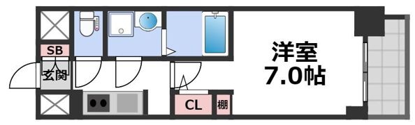 S-RESIDENCE堺筋本町Deuxの間取り画像