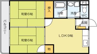 ハイツ京霧ヶ丘の間取り画像
