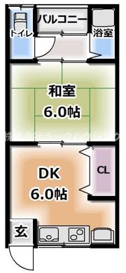 岡野マンションの間取り画像