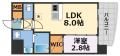 セレニテ難波ミラク弐番館の間取り画像