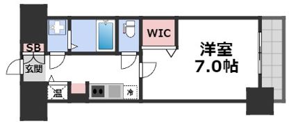 HRフロントリーガル難波WESTの間取り画像