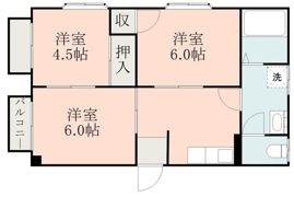 ウエストハイツB棟の間取り画像